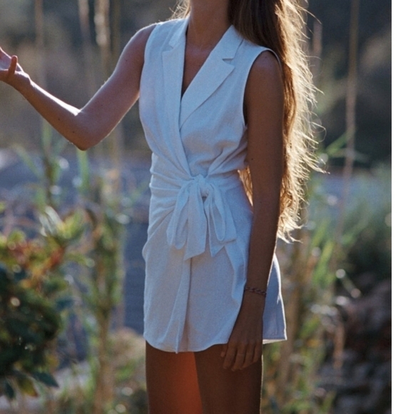 Zara linen blend short jumpsuit - Picture 1 of 7